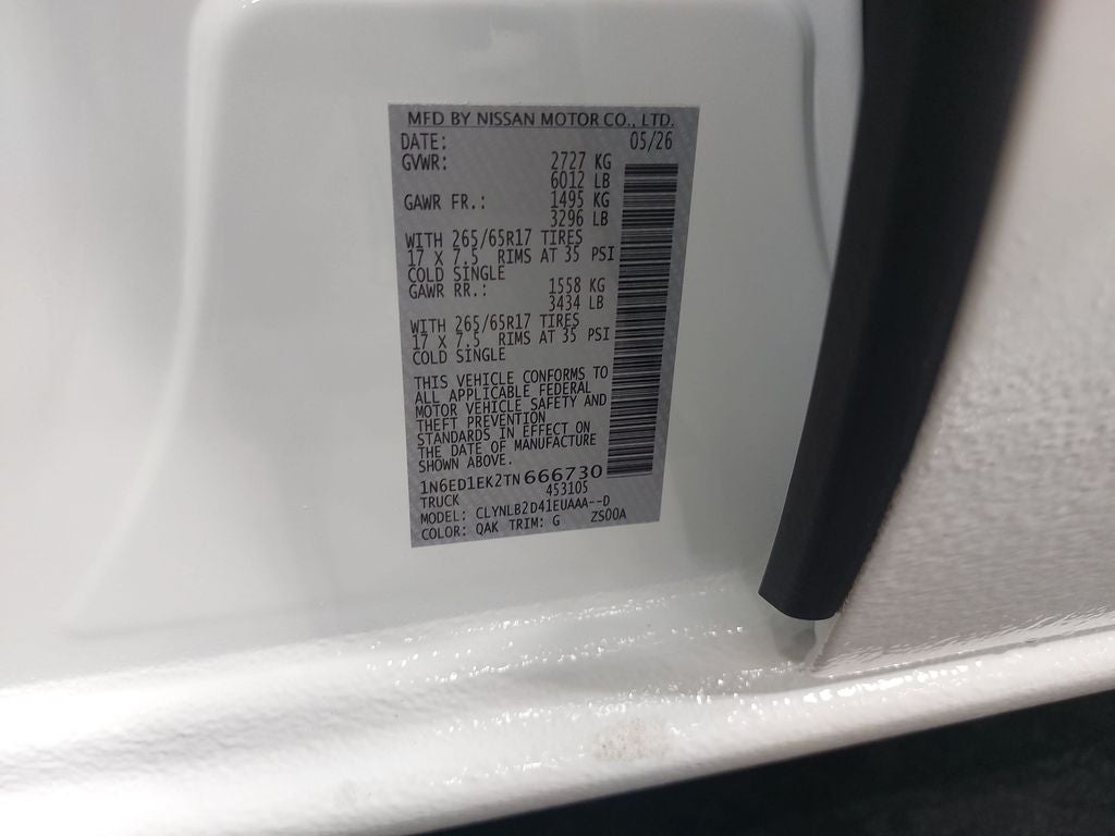 2026 Nissan Frontier SV