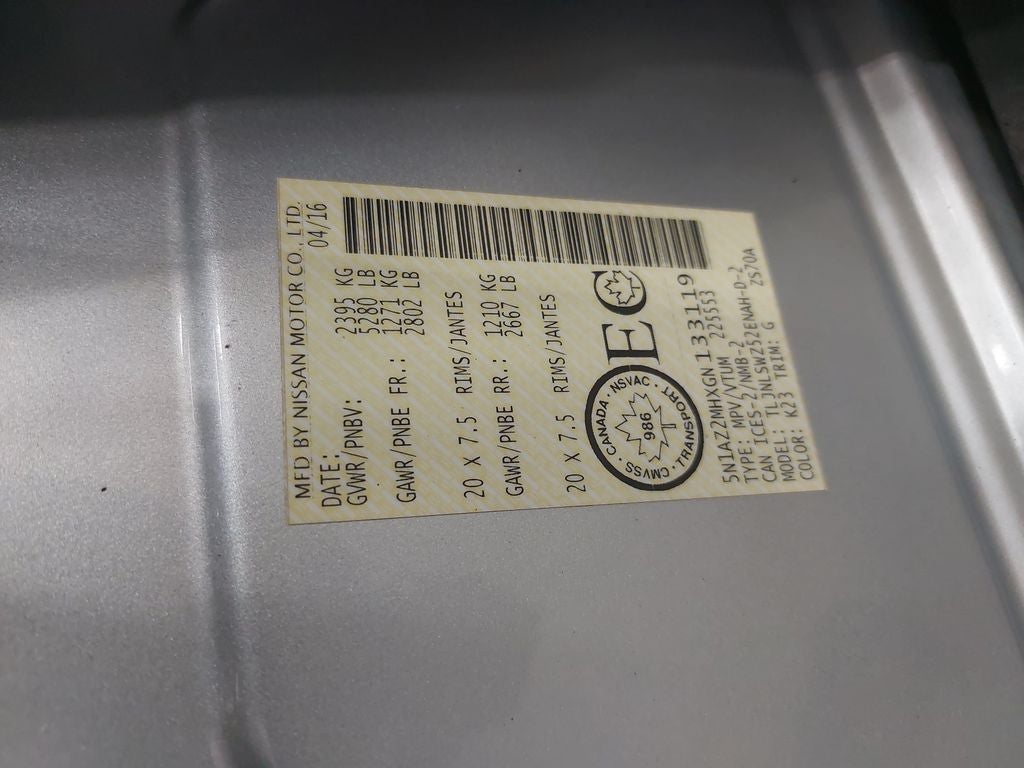2016 Nissan Murano Platinum