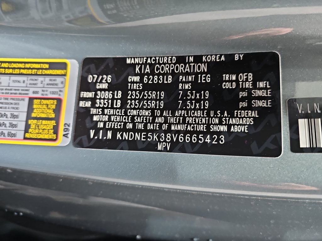 2027 Kia Carnival SX
