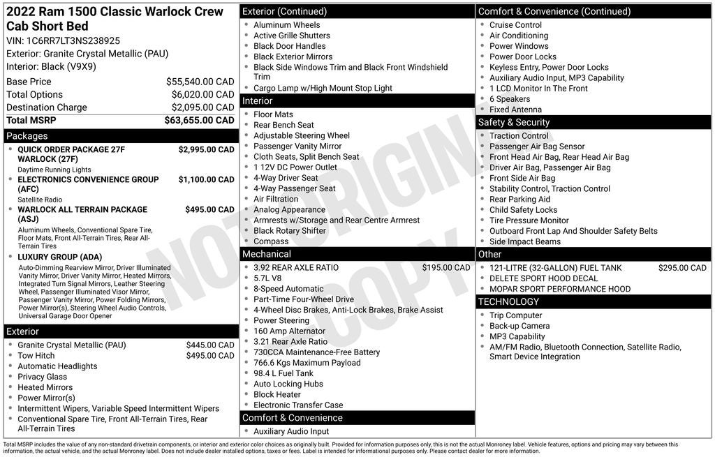 2022 RAM 1500 Classic Warlock