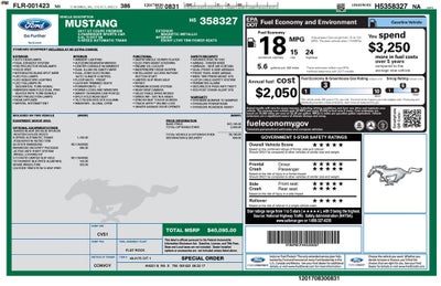 2017 Ford Mustang GT Premium Enhanced Security Package