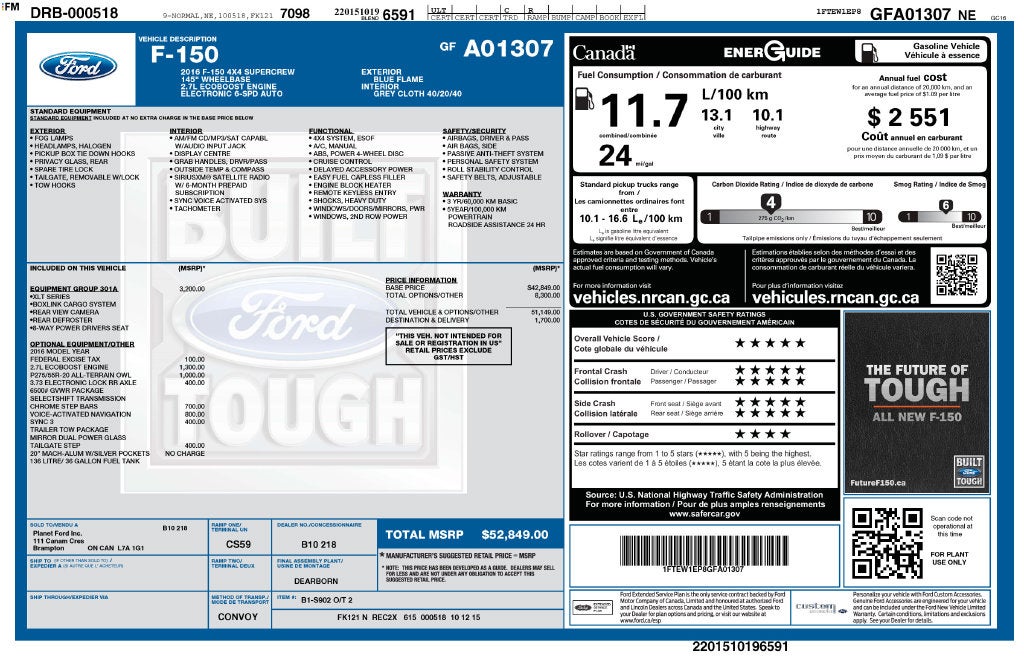 2016 Ford F-150 XLT
