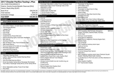 2017 Chrysler Pacifica Touring L Plus