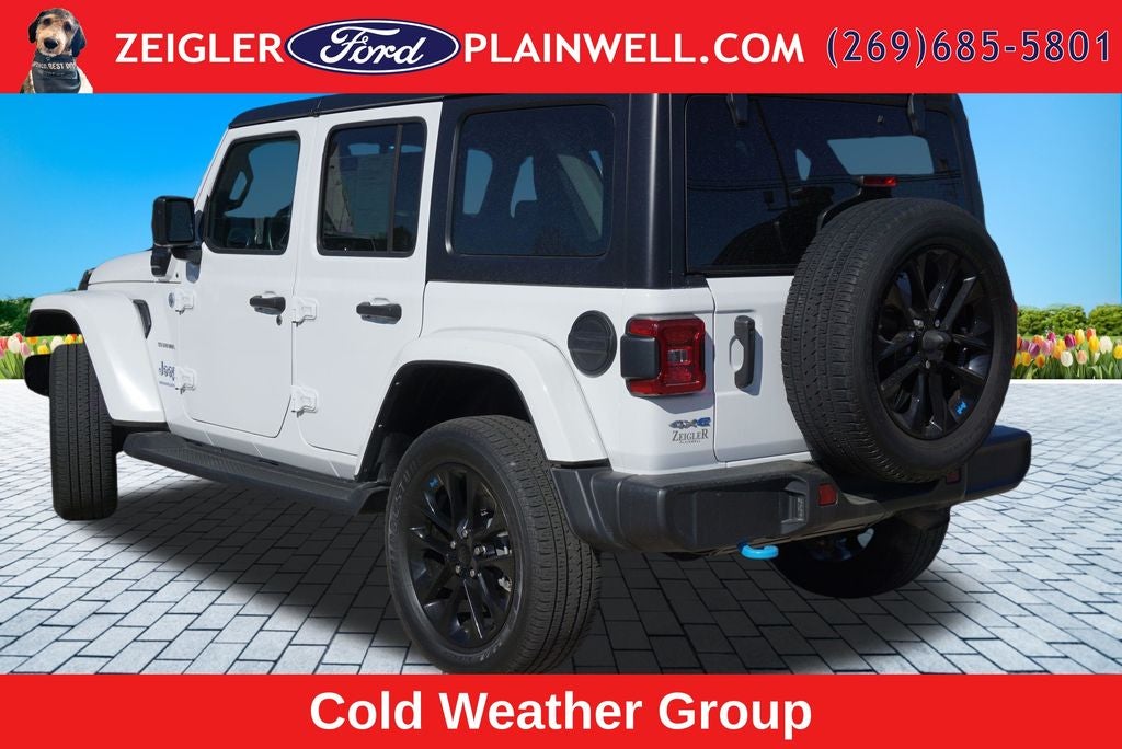 2023 Jeep Wrangler Sahara 4xe BLACK WHEELS LEATHER COLD WEATHER PKG HARD TOP