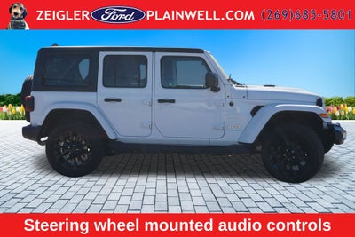 2023 Jeep Wrangler Sahara 4xe BLACK WHEELS LEATHER COLD WEATHER PKG HARD TOP