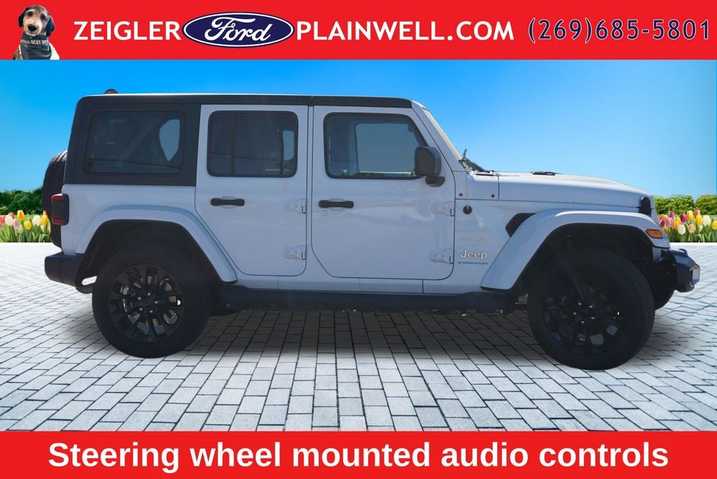 2023 Jeep Wrangler Sahara 4xe BLACK WHEELS LEATHER COLD WEATHER PKG HARD TOP