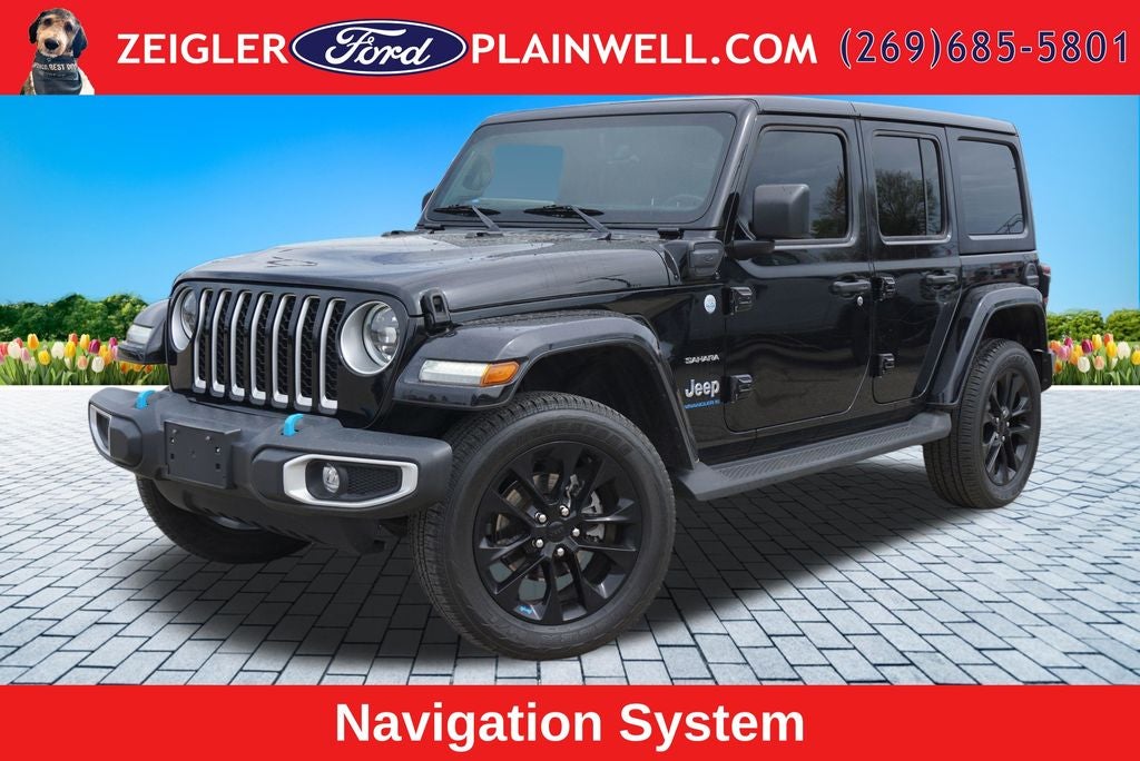 2023 Jeep Wrangler Sahara 4xe Hard Top Mckinley Heated Leather Navigation 20" Bl