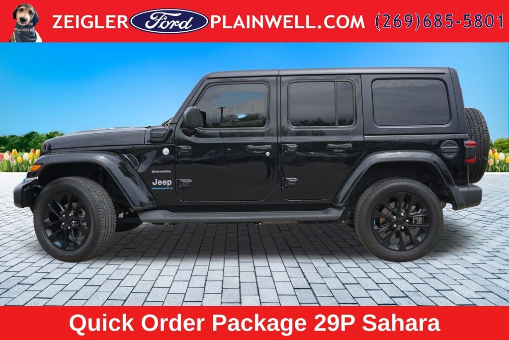 2023 Jeep Wrangler Sahara 4xe Hard Top Mckinley Heated Leather Navigation 20" Bl