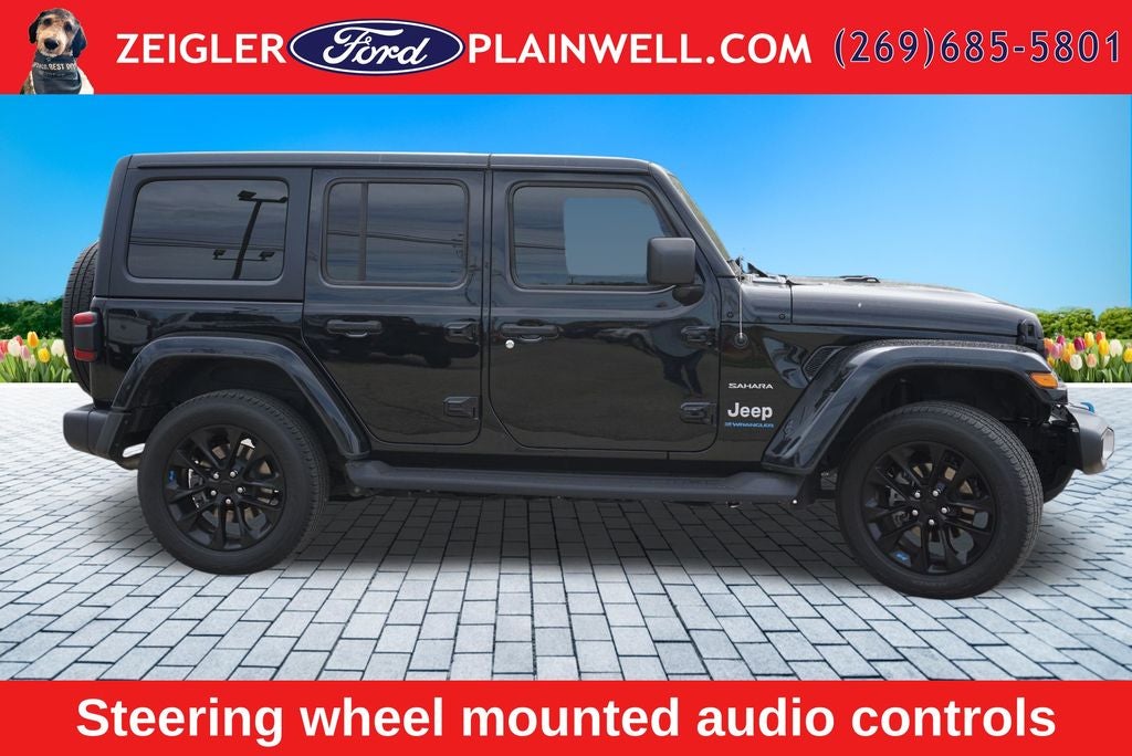 2023 Jeep Wrangler Sahara 4xe Hard Top Mckinley Heated Leather Navigation 20" Bl
