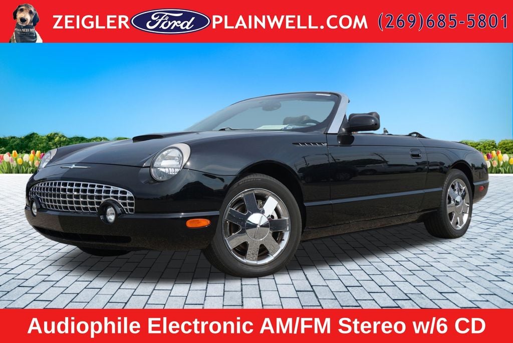 2002 Ford Thunderbird Base Convertible Hard and Soft Top Leather V8 Chrome Wh