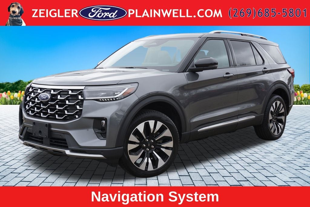 2025 Ford Explorer Platinum Lux Leather Pkg Panoramic Roof Co Pilot 360 21" Wh