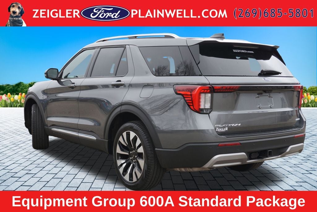 2025 Ford Explorer Platinum Lux Leather Pkg Panoramic Roof Co Pilot 360 21" Wh