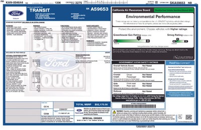 2025 Ford Transit-250 Base Low Roof Cargo Van Rear Camera Running Boards