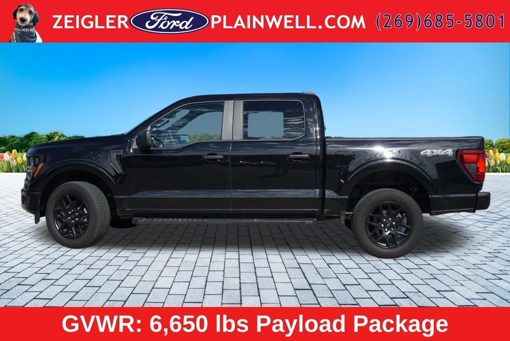 2024 Ford F-150 STX BLACK APPEARANCE PKG 20" BLACK WHEELS TOW PKG