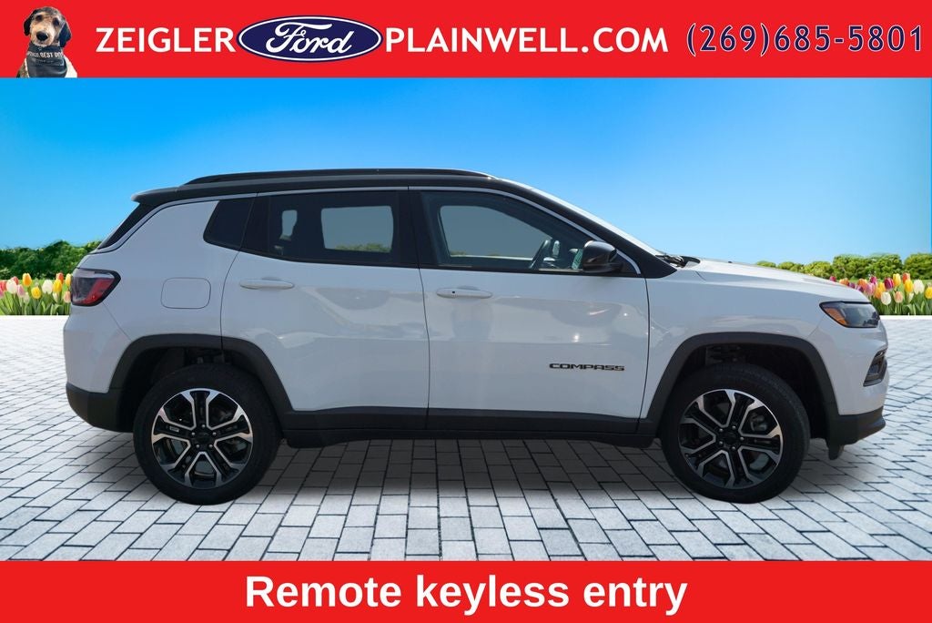 2023 Jeep Compass Limited Leather 4x4 Power Moonroof Black 2 Tone Top