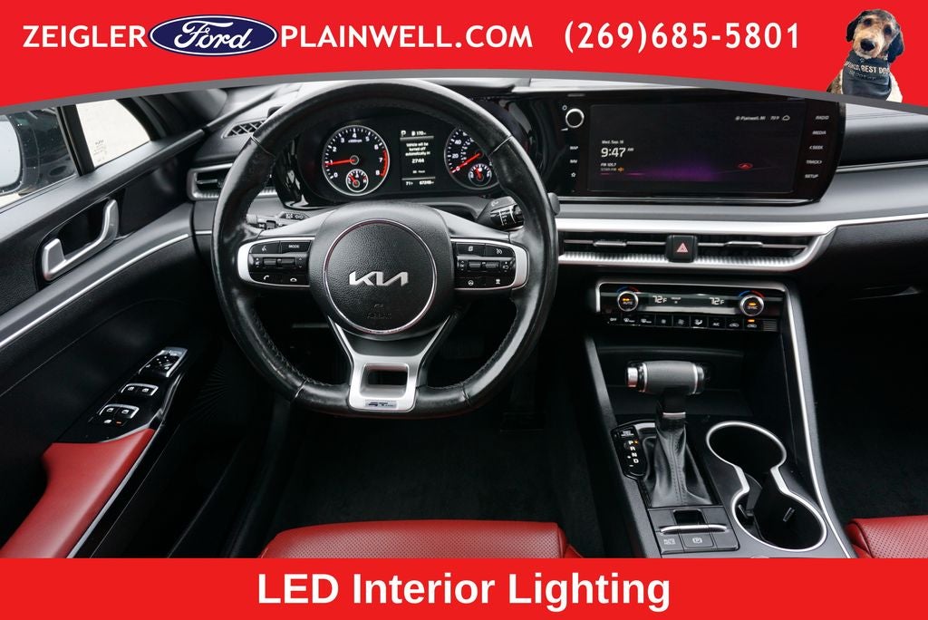 2023 Kia K5 GT-Line AWD GT LINE PREMIUM PKG PANOROOF RED LEATHER