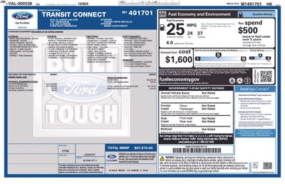 2021 Ford Transit Connect XL Cargo Van Rear Camera