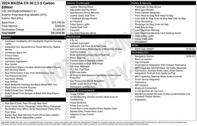 2024 Mazda Mazda CX-30 2.5 S Carbon Edition