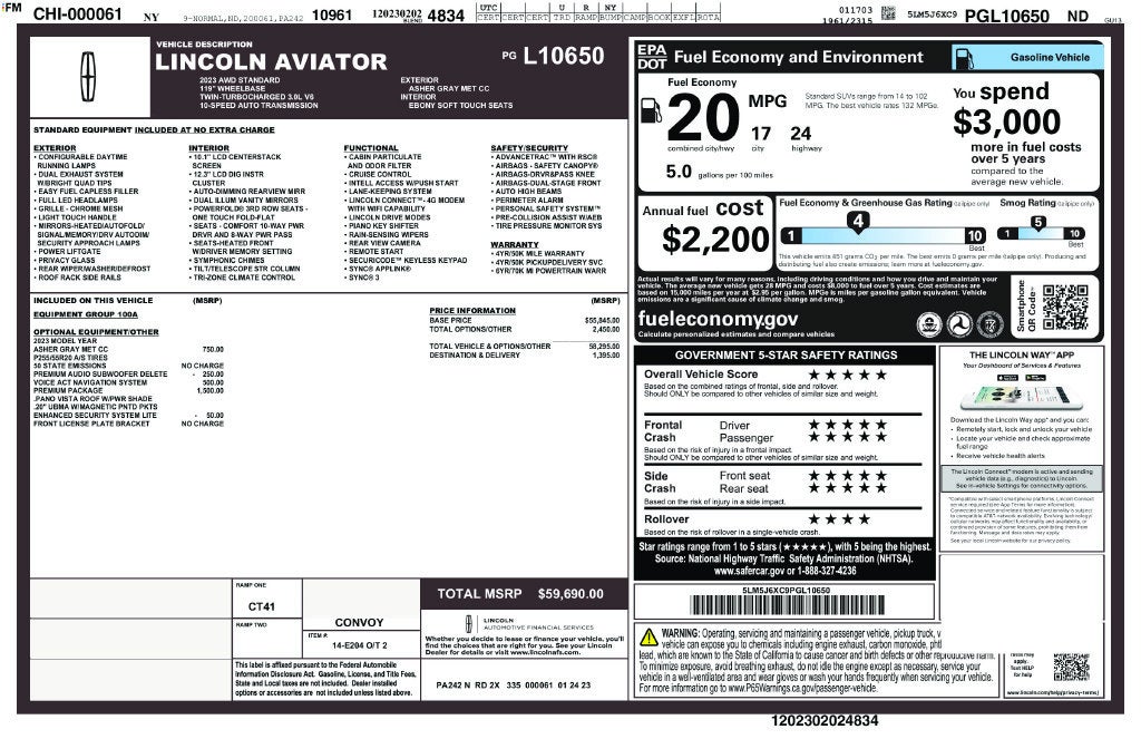 2023 Lincoln Aviator Standard Premium