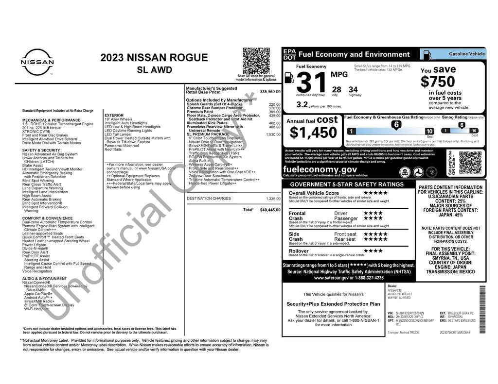 2023 Nissan Rogue SL Intelligent AWD